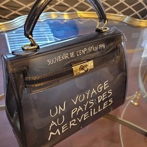 (SOLD) Transparent pvc jelly bag in black